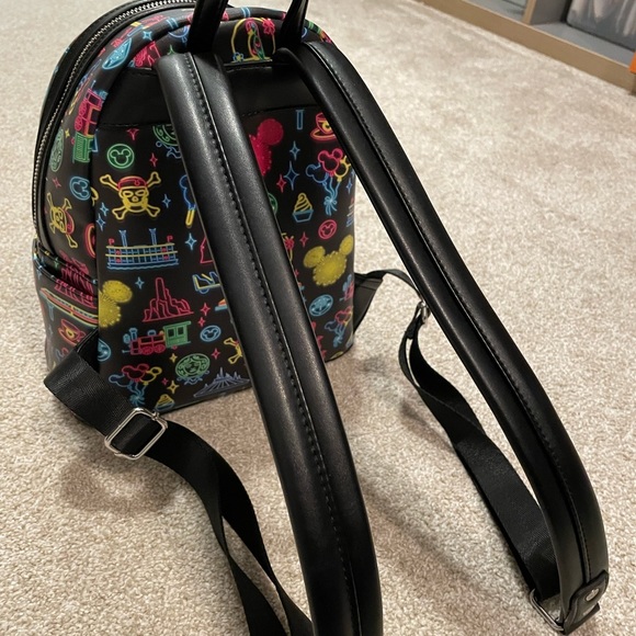 Loungefly Bags Rare Disney Parks Neon Loungefly Backpack Poshmark
